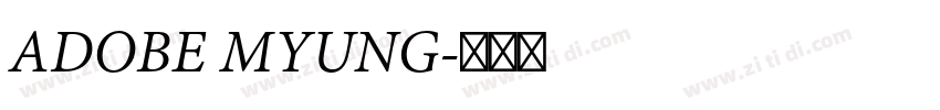 ADOBE MYUNG字体转换
